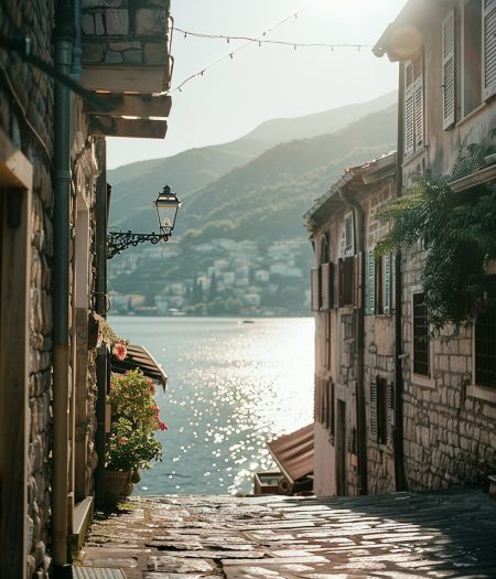Historical Coastal Street Scene